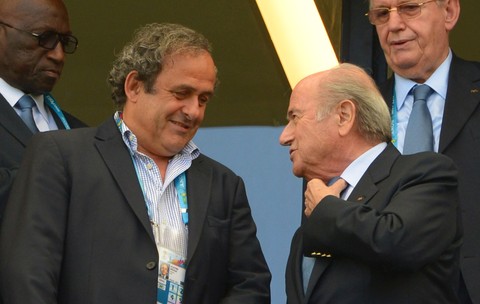 Michel Platini și Sepp Blatter