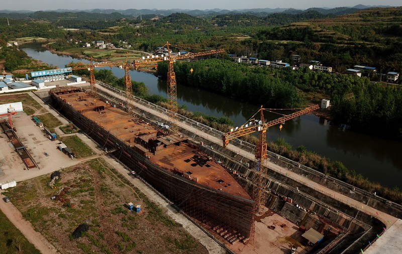 Cum arată replica în mărime naturală a faimosului Titanic, construită în China