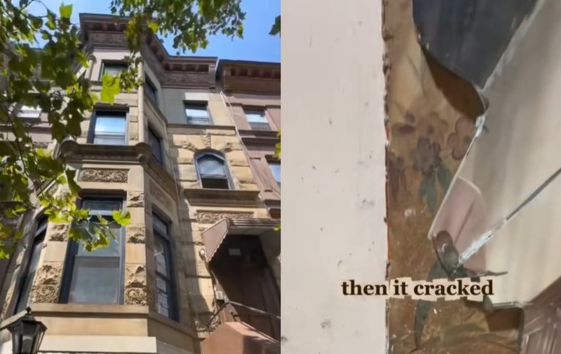 Doi soți au cumpărat o casă abandonată din New York și au avut o surpriză când au mutat o oglindă spartă: „E aici din 1880”