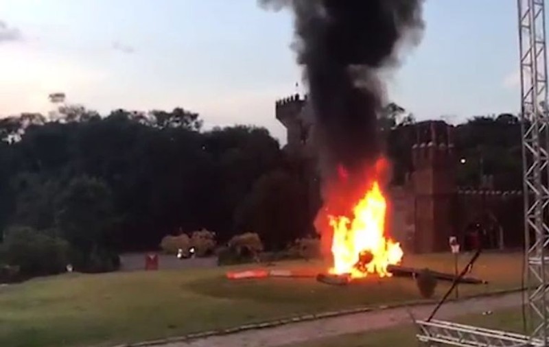 VIDEO | Un elicopter care ducea o mireasă la nunta ei s-a prăbușit și a explodat lângă invitați