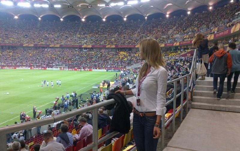 Marina Dina, cu sfârcurile la înaintare la finala Europa League! FOTO