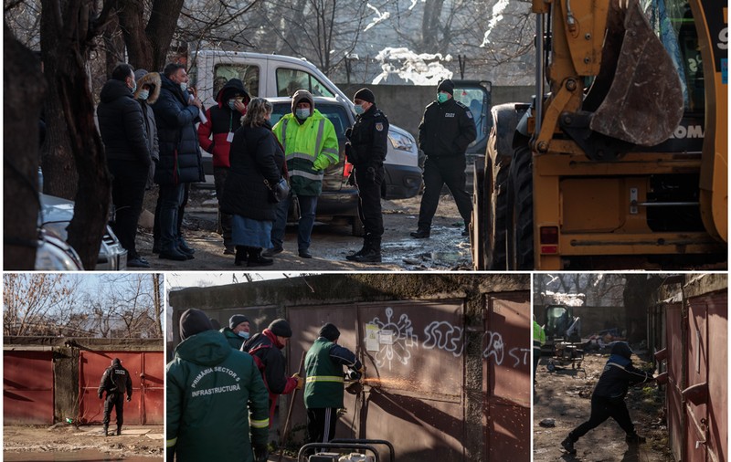 Primăria lui Piedone dărâmă garaje, proprietarii spun că sunt autorizate și se află în litigiu în instanță. Șeful corpului de control: „Băieți, șo!”