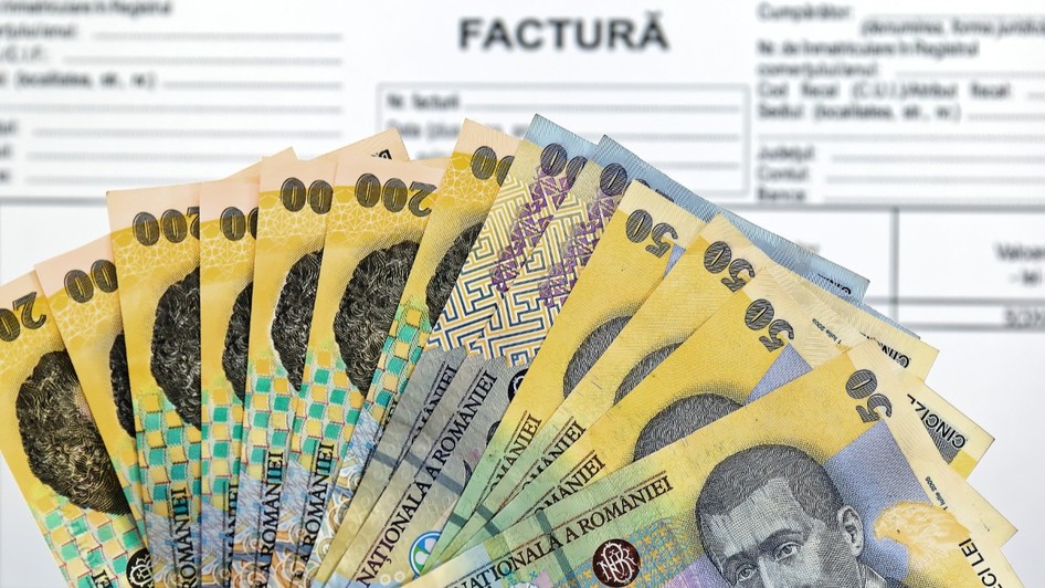 Lei românești pentru plata unei facturi