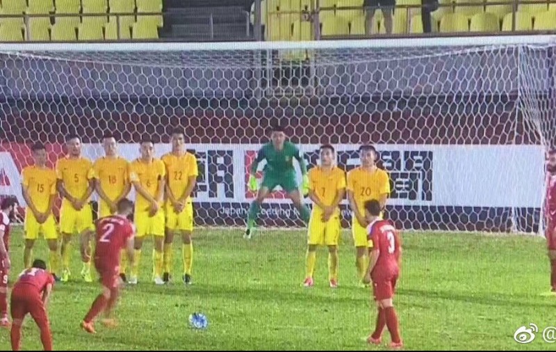Ciudatul zid chinezesc. Elevii lui Marcelo Lippi au oferit imaginea zilei în meciul cu Siria din preliminariile CM 2018 din Asia / VIDEO