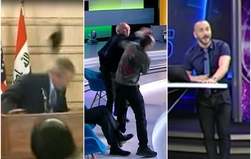 Momentele în care jurnaliștii și-au atacat interlocutorii: de la pantoful aruncat către președintele George W. Bush la bătaia din studioul TV din Ucraina