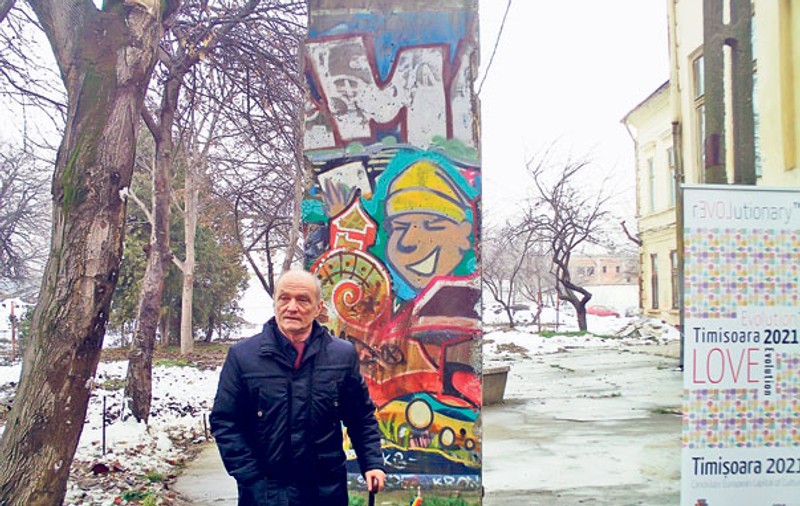O bucată din Zidul Berlinului, la Timişoara