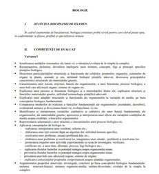 Programă Biologie și Anatomie Bac 2022