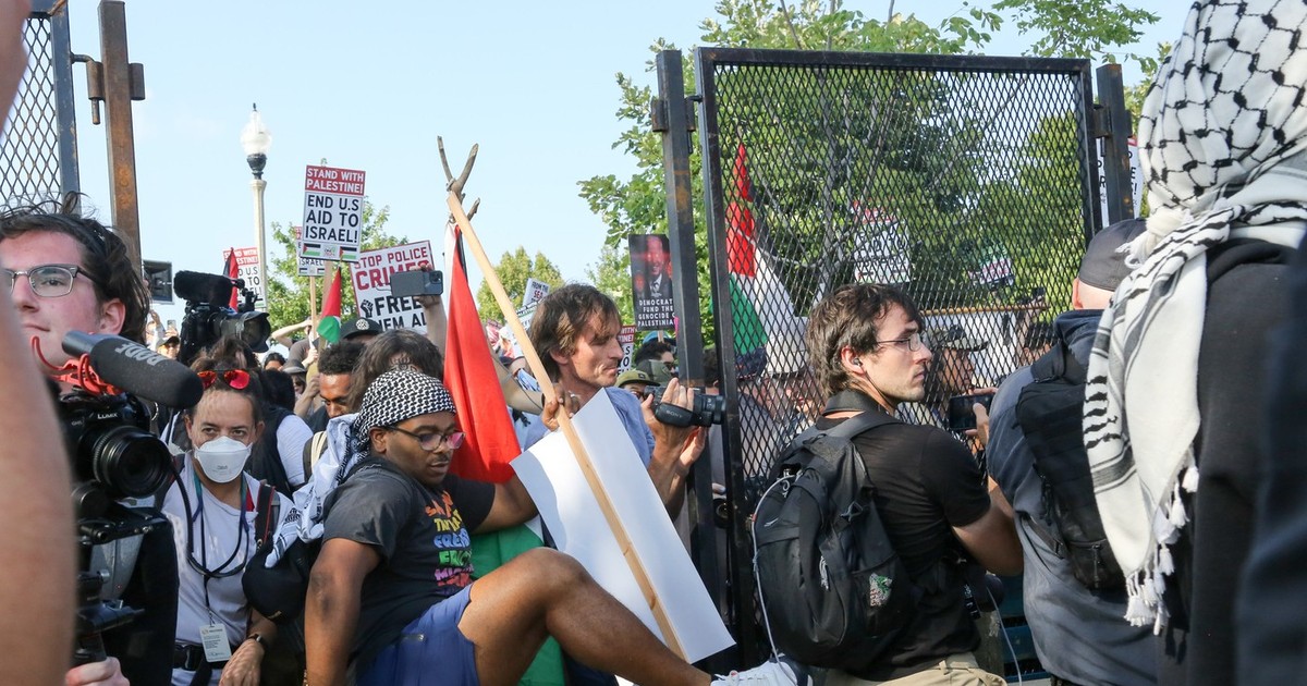 Manifestanți propalestinieni la Convenția Națională a Partidului Democrat din SUA Foto: Profimedia