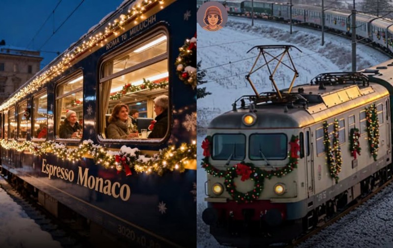 „Espresso Monaco”, trenul de noapte care merge de la Roma la München, în timpul târgului de Crăciun