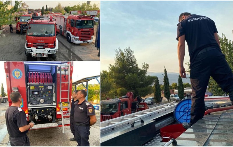 Pompierii români care intervin în Grecia, lăudați de presă elenă. „Viteza, organizarea și reflexele instinctive sunt uimitoare”