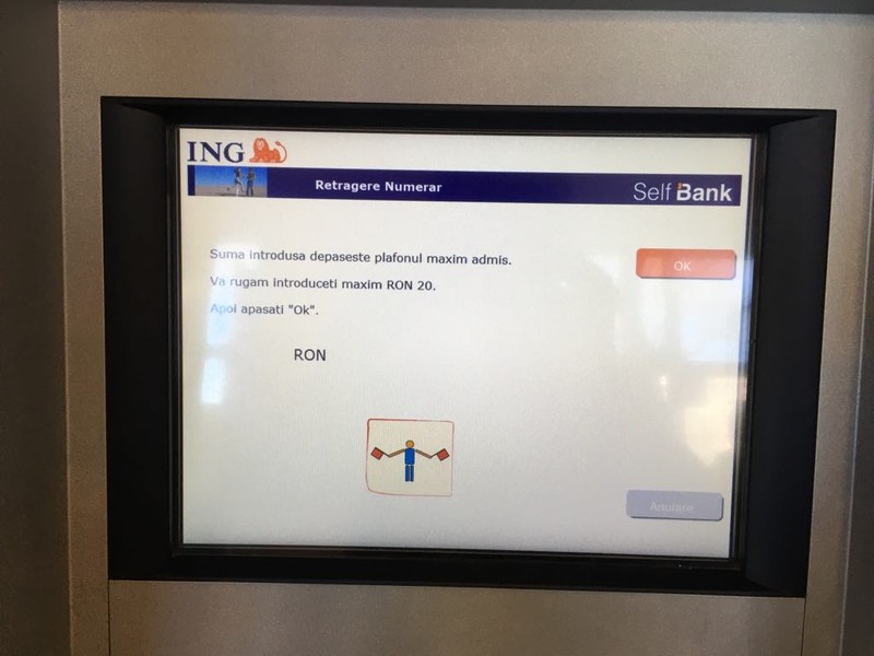 Bancomat ING fără bani