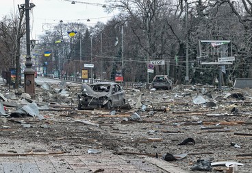 Urmările bombardamentului în Harkov. Așa arată străzile din centrul orașului
