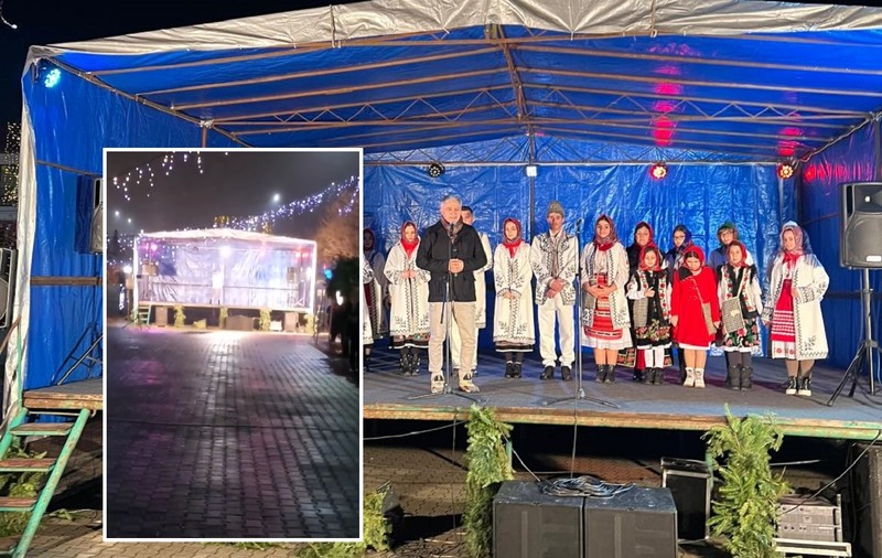 Reacția primarului din Calafat, după filmarea virală de la Târgul de Crăciun, unde o artistă cânta în fața pieței goale și striga: „Toate mâinile sus!”