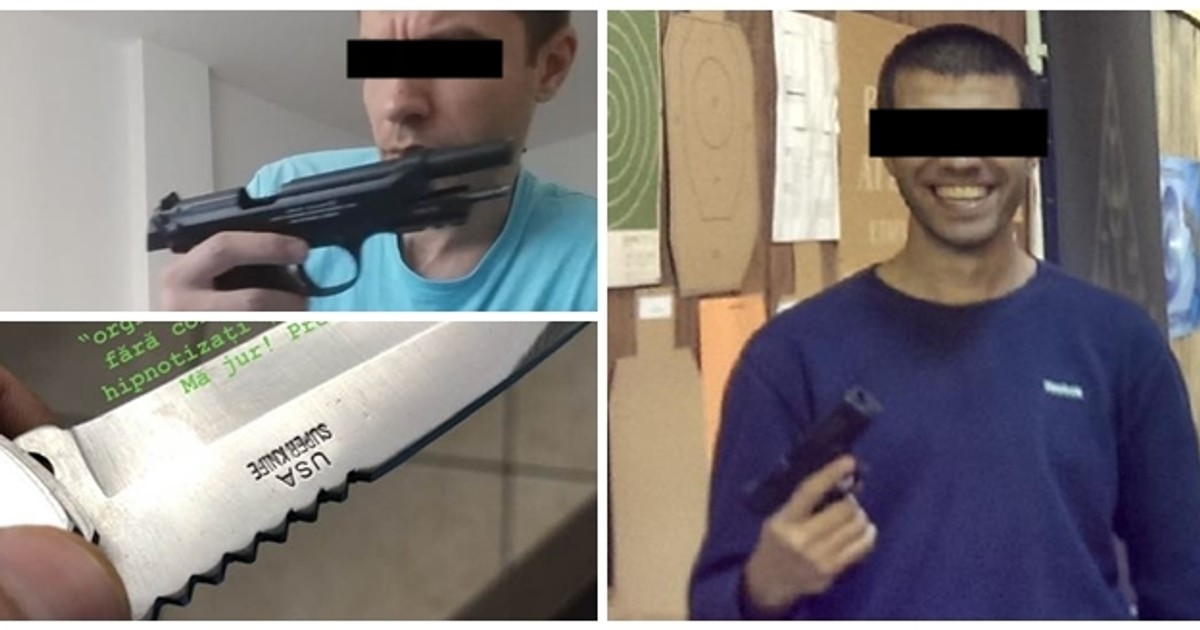 Șoferul Uber care scos cuțitul la clienți vandalizase și două mașini din parcare.