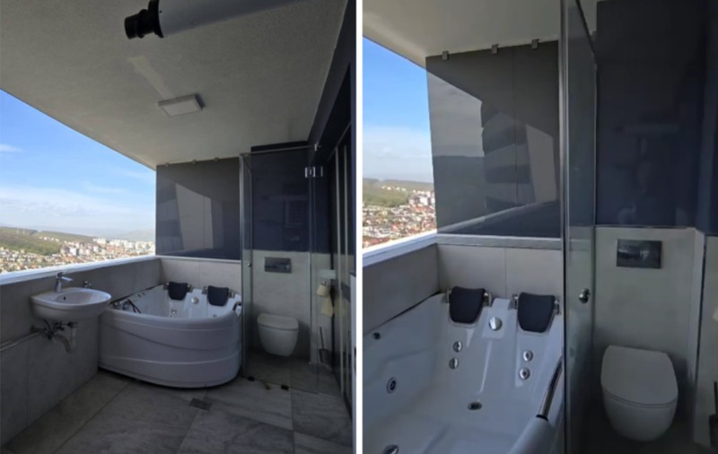 Apartament cu WC și cadă pe balcon, pentru „pretențioși”, scos la închiriat în Cluj, pe perioada Untold 2025