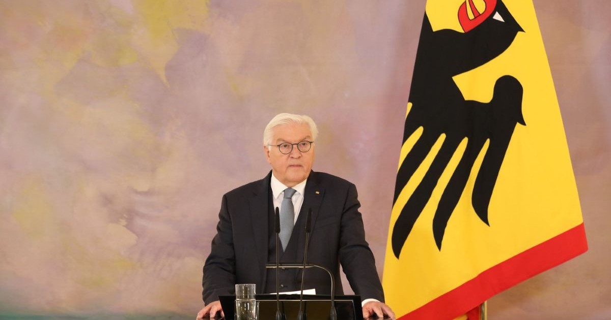 Președintele german Frank-Walter Steinmeier, în timpul unei conferințe de presă