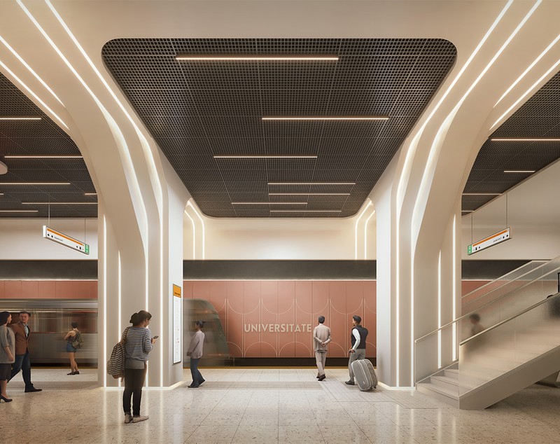 Imagini de la noile stații de metrou din București, de pe Magistrala 5, care vor fi construite pe ruta Eroilor - Iancului