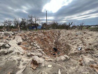 Un crater în urma unei explozii