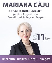 Mariana Câju a candidat ca independentă la șefia CJ Brașov în 2020