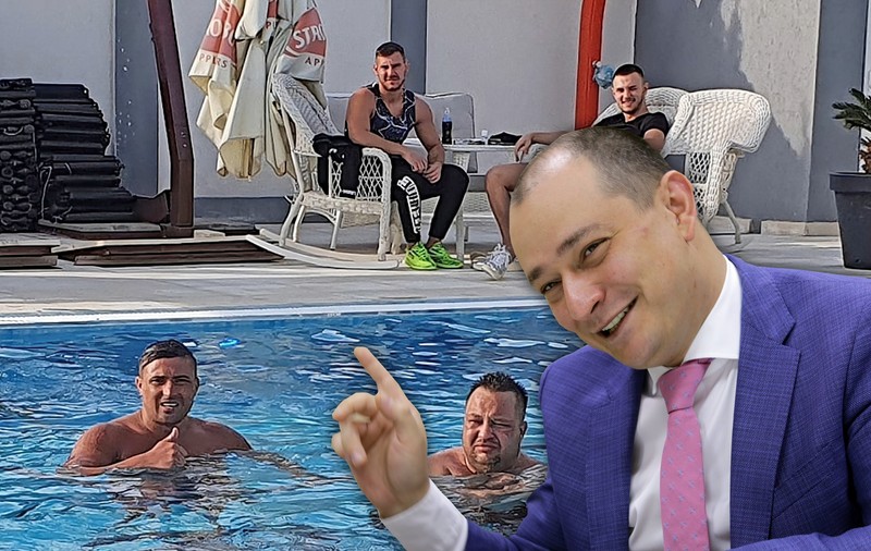 Gruparea Goleac - primarul PSD Băluță se afișează cu mafia. Șef din Poliția Locală Sector 4, la piscina din curtea casei liderului Clanului Sportivilor