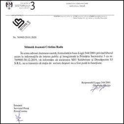 Răspunsul Primăriei Sector 3