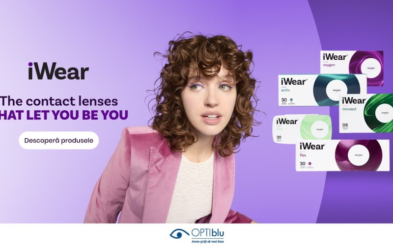 Lentilele de contact iWear, disponibile în România prin OPTIblu: confort vizual pentru fiecare zi