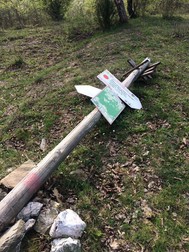 Stâlpi vandalizați