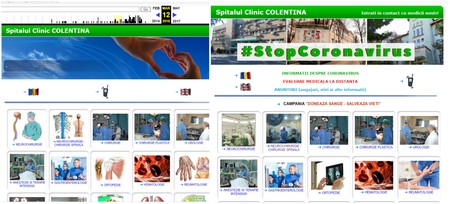 Versiunea site-ului din 2016 și versiunea din 2020