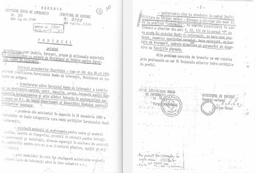 Documentul oficial Măgureanu-Chițac din 6 aprilie 1990, care dovedește predarea „la cheie” a patrimoniului Securității către noul SRI.