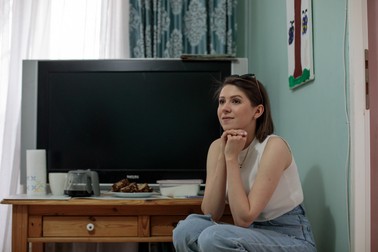Valeria, în apartamentul ei din Timișoara