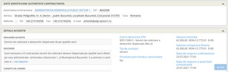 Foto: Sistemul Electronic de Achiziții Publice