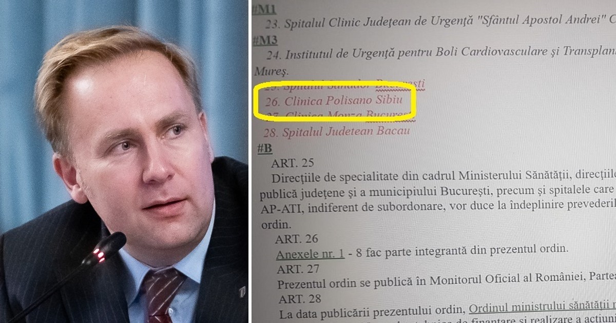 Victor Costache, ministrul Sănătății, are contract cu o clinică privată
