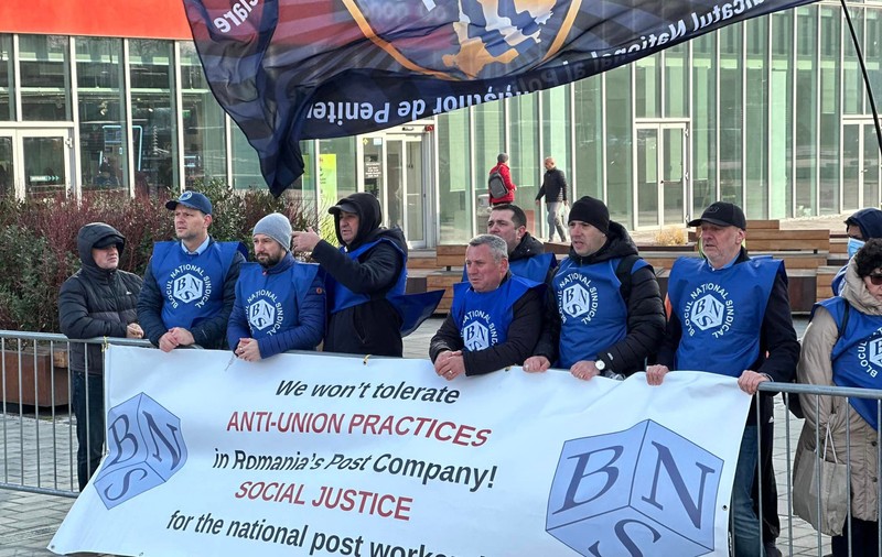 Protest al Blocului Naţional Sindical în faţa Romexpo, unde are loc Congresul PPE. Ce nemulțumiri au sindicaliştii