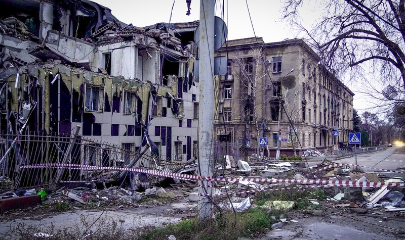 Imagine cu ruinele din Mariupol. 28 noiembrie 2022. Foto: Profimedia