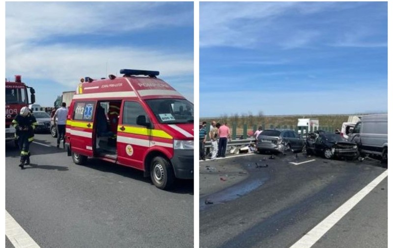 Trei persoane, între care și un copil, au murit într-un accident în lanț pe autostrada A1
