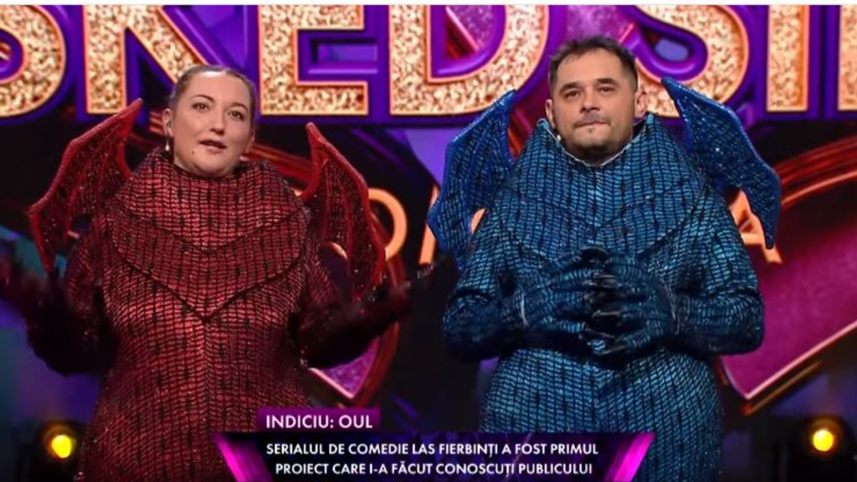 Ecaterina Ladin și Mihai Rait au fost Gemenii Dragoni de la „Masked Singer România”