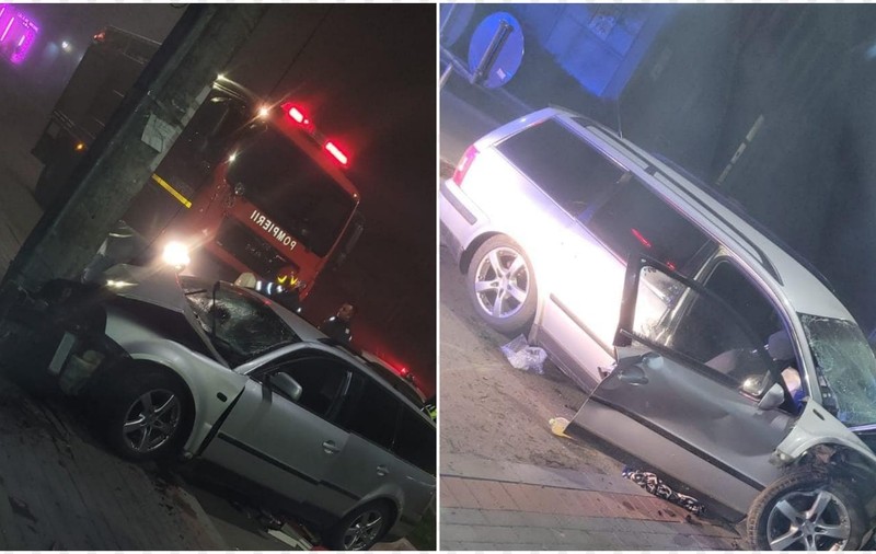 Șase tineri, răniți în urma unui accident care a avut loc în Dej. La volan se afla un adolescent de 17 ani, băut şi fără permis