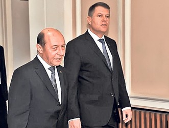 Traian Băsescu și Klaus Iohannis
