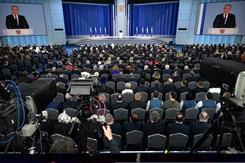 Vladimir Putin, discurs în fața Parlamentului rus Foto: Profimedia