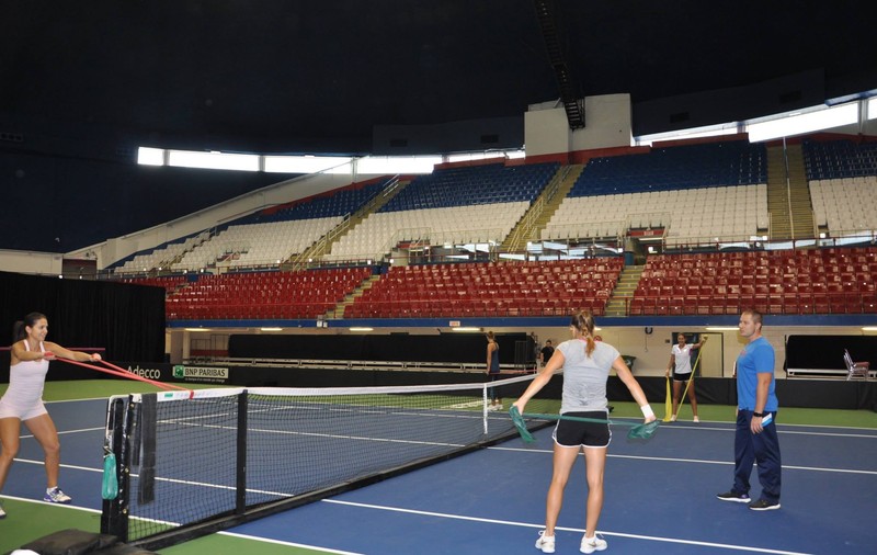 Echipa de Fed Cup a României a efectuat primul antrenament la Montreal / GALERIE FOTO