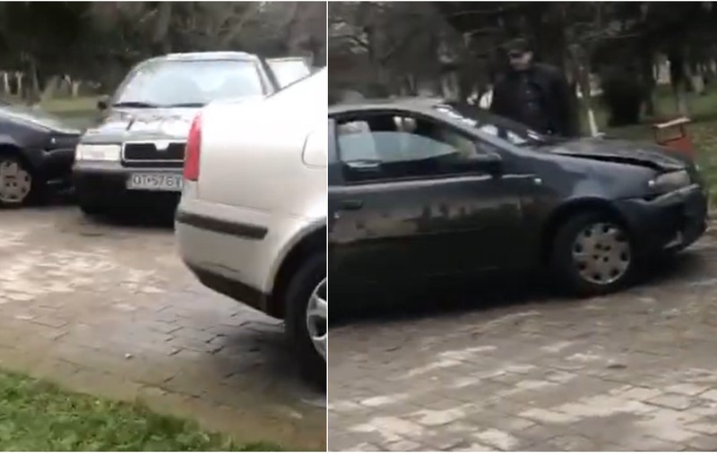 Bătaie între doi bărbați din Caracal. Și-au lovit mașinile, după care unul dintre ei și-a făcut dreptate cu parul