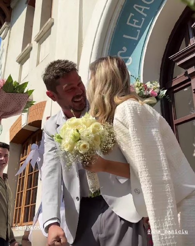 Ana Baniciu și Edy Kovacs s-au căsătorit civil. Primele imagini de la cununie