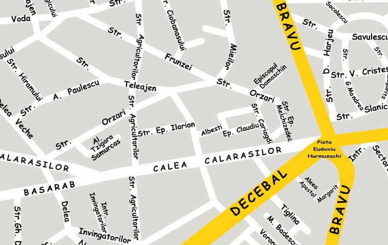 Stâlp căzut pe strada Orzari din Capitală