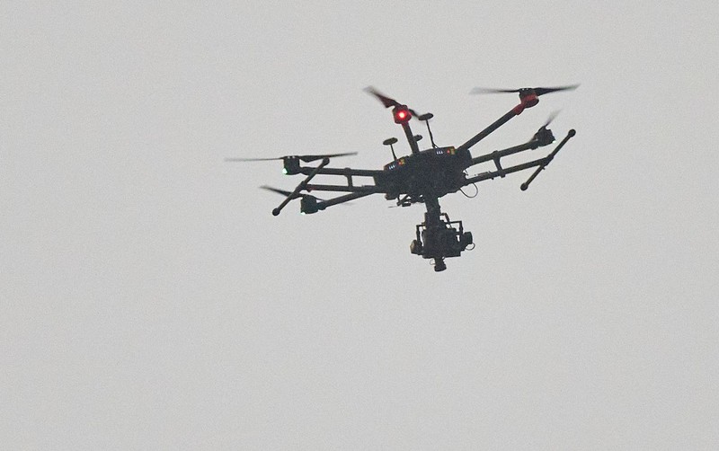 TV drone in the match VFL BOCHUM - FC BAYERN MUENCHEN 3-2 on Feb 18, 2024 in Bochum, Germany. Season 2023/2024, 1.Bundesliga, FCB, München, matchday 22, 22.Spieltag,Image: 848351413, License: Rights-managed, Restrictions: Credit images as "Profimedia/ IMAGO", Model Release: no