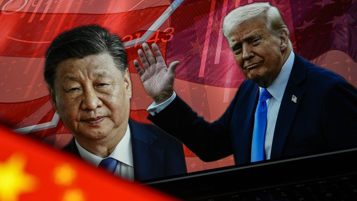 Portretul președintelui american Donald Trump și al președintelui chinez Xi Jinping. FOTO: Hepta.