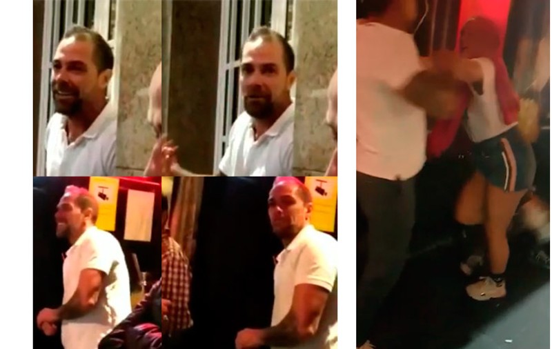 Un bărbat a luat la bătaie mai multe femei în fața unui bar. Cei prezenți nu intervin