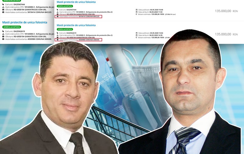 Doi primari din Mehedinți, PSD-iști refugiați la PNL, au făcut cumpărături identice anti-COVID de câte 70.000 euro, de la „baronul” contractelor cu Complexurile Energetice