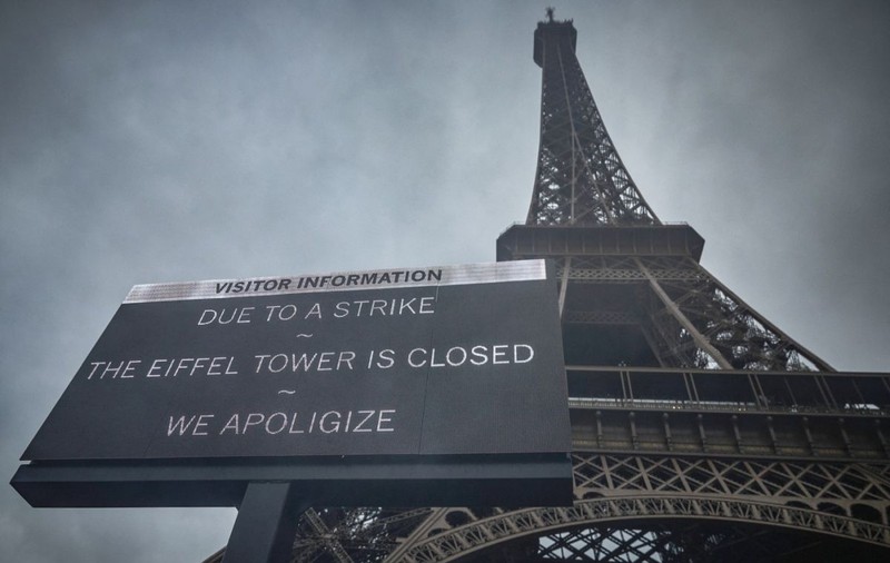 Turnul Eiffel, închis din cauza unei greve a angajaților