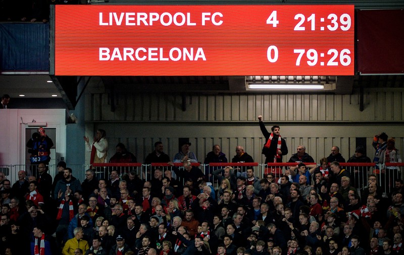 VIDEO | Fanii români, implicați emoțional în meciul memorabil de pe Anfield Road. Liverpool FC Romania: ”Nu-i un vis”. FC Barcelona Romania: ”Cum să câștigăm UCL dacă nu marcăm în deplasare?”
