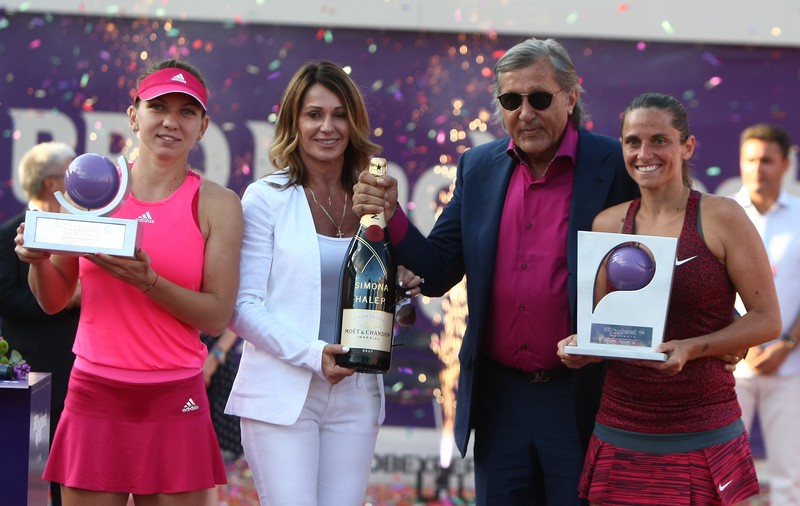 Meci demonstrativ Simona Halep - Ilie Năstase, în Buşteni